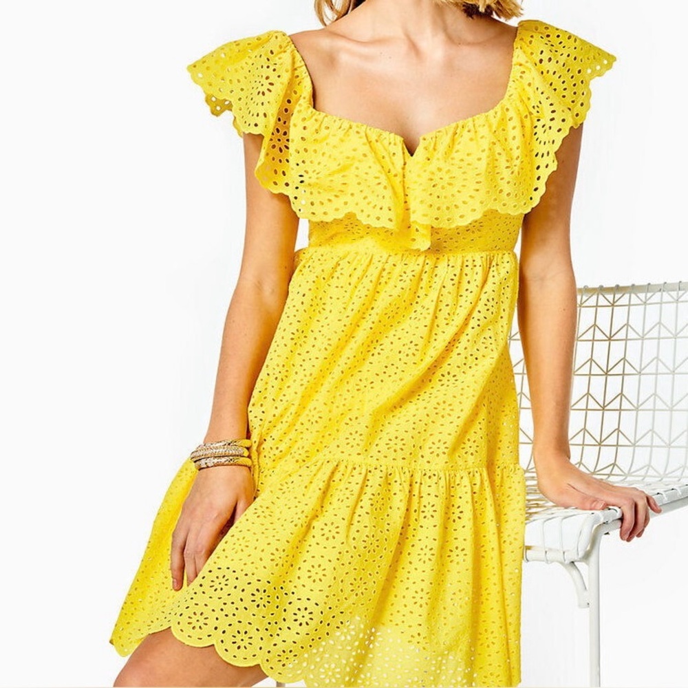 Lilly Pulitzer Asteria Dress Yellow 6